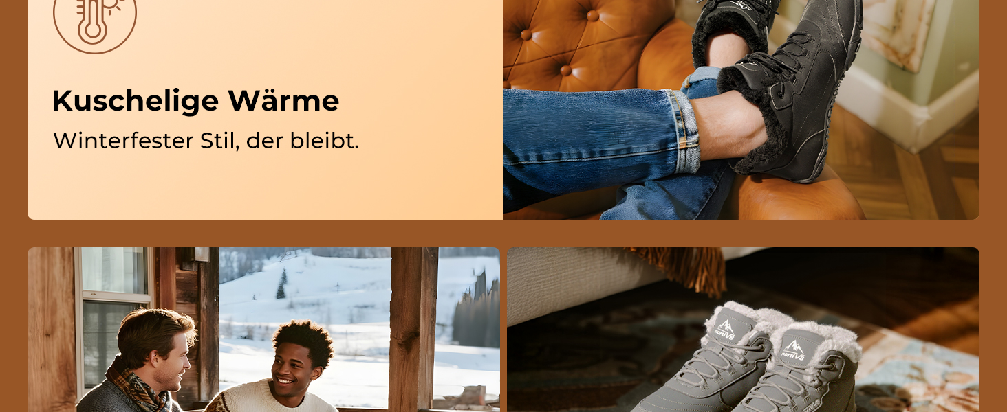 Чоловічі зимові черевики NORTIV 8 - теплі, зручні, чорні (45 EU) для дому