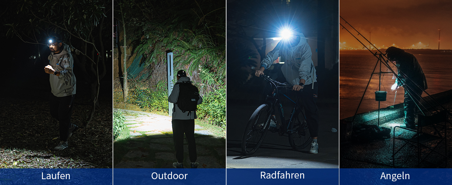 Ліхтарик на лоб WUBEN H1 Pro 1200 Lumen: LED, 10 режимів, USB-C, водонепроникний IP68, для кемпінгу та активного відпочинку