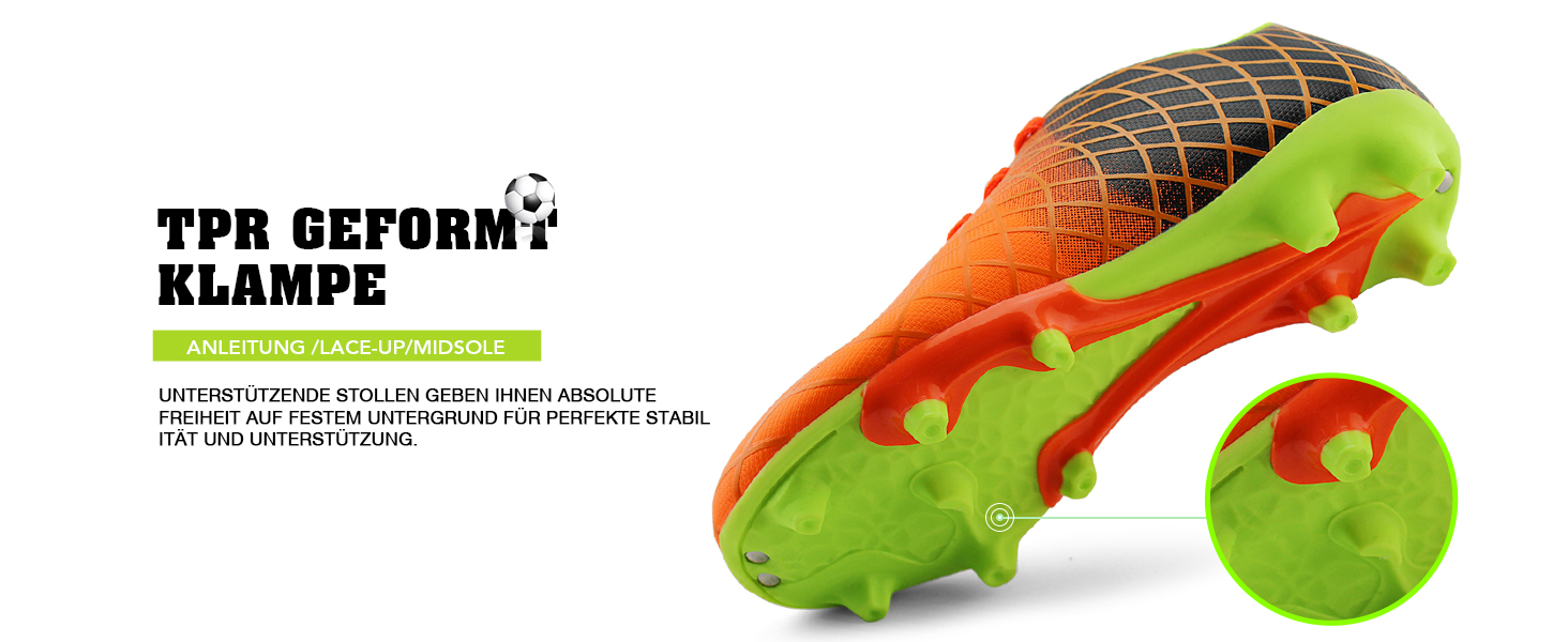 Дитячі футбольні бутси JABASIC для хлопчиків та дівчаток, оранжевого кольору, 28 EU