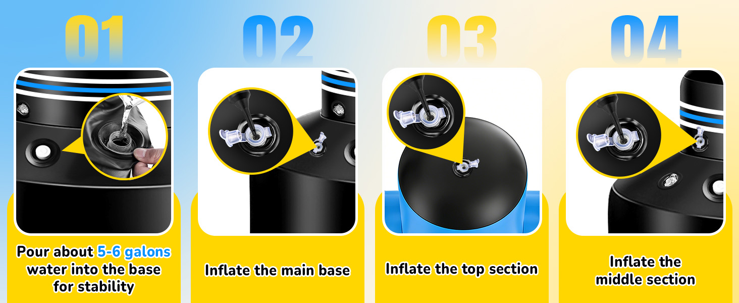 Дитячий боксерський мішок на 360° з підставкою 165 см, комплект з боксерськими рукавичками та електричним насосом, для дітей 6-14 років, ідеальний подарунок для карате