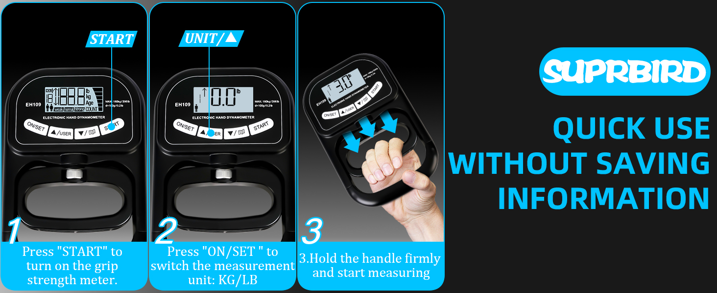 Динамометр ручний цифровий 180 кг з USB зарядкою та LCD-дисплеєм для спортсменів та домашніх тренувань