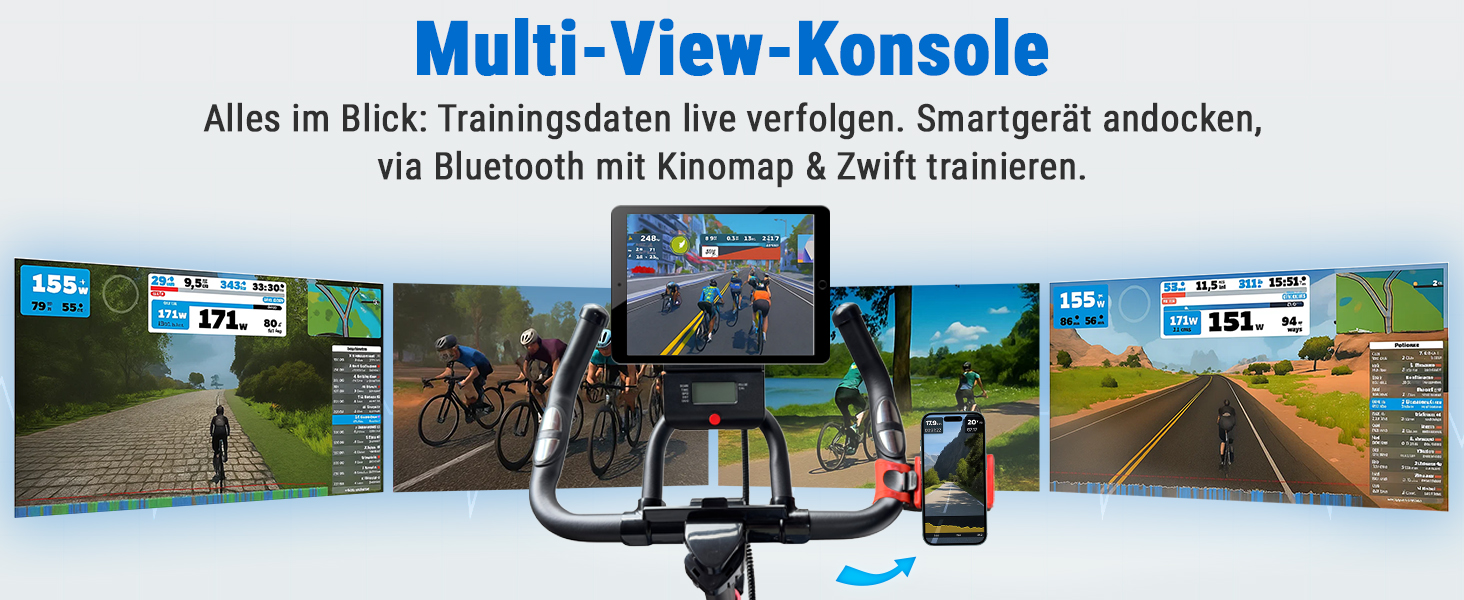 AsVIVA S14 Indoor Cycle Speedbike: фітнес-велотренажер з 15 кг маховиком, Bluetooth-комп'ютером, сумісний з додатками, регульоване сідло та плавний опір