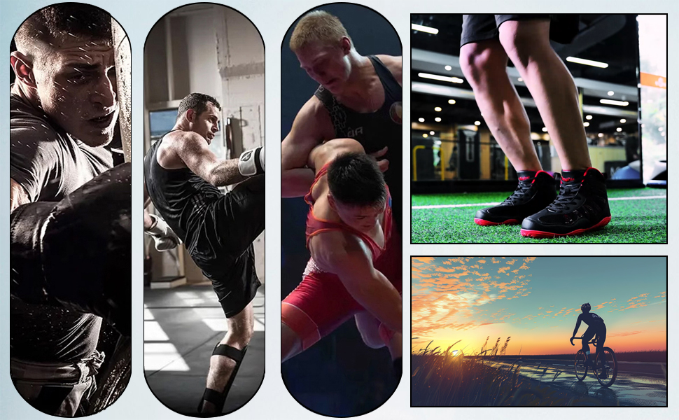 Боксерські черевики чоловічі хай-топ, унісекс, чорні. Професійні боксерські черевики для занять та тренувань. Розмір 43 EU.