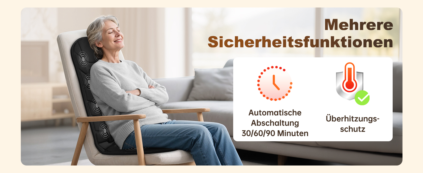 Масажний накид Snailax з 10 вібраційними моторами та підігрівом для спини та шиї. Зручний для дому, офісу та в подорожах. Чорний колір.