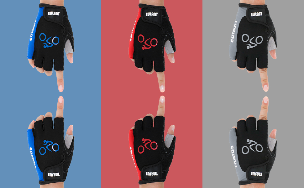 Велосипедні рукавички ONTYZZ: фітнес, тренування, для жінок та чоловіків, спортивні, безпальцеві, XL, блакитні