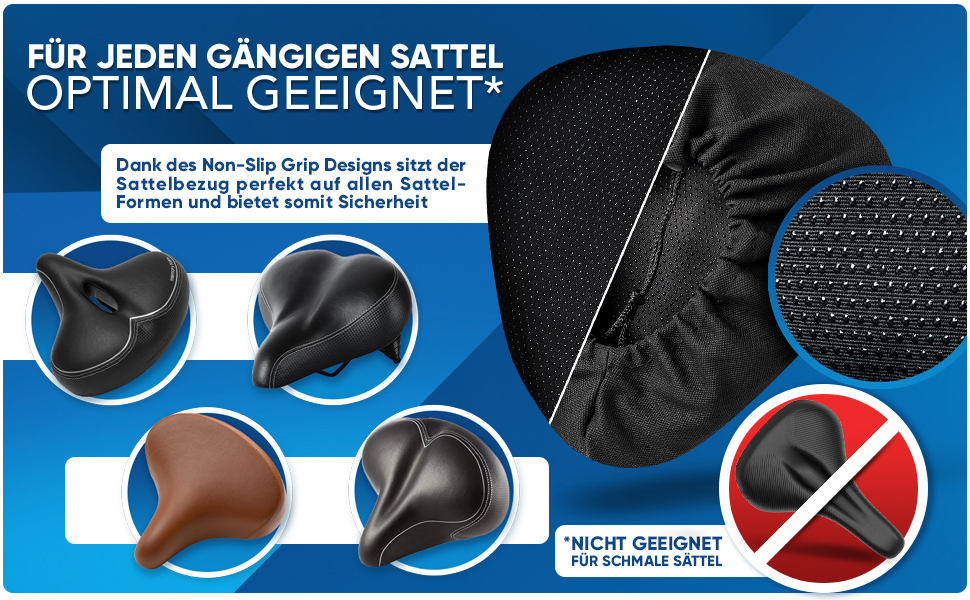 Накидка на сидіння велосипеда Nextcover CoverOne Universal Gel з дощем [Memory Foam] - зручний велосипедний чохол з багатошаровою підкладкою (широкий)