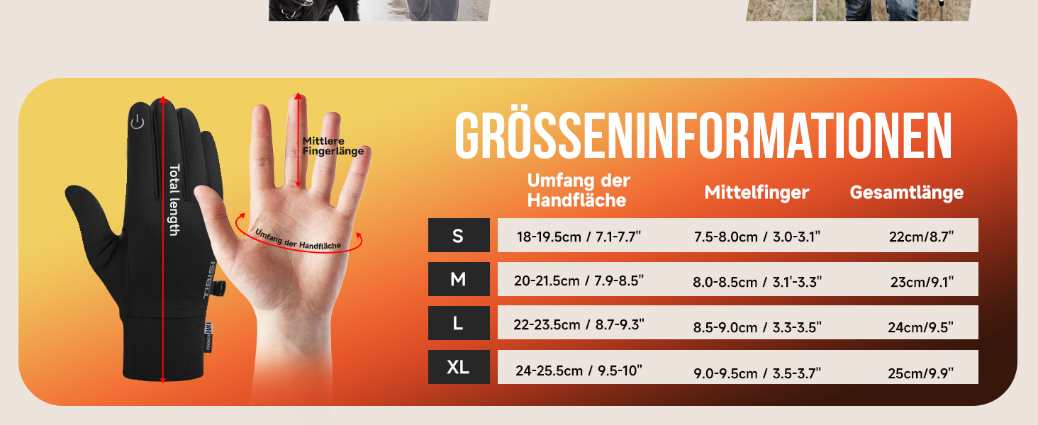 Рукавички PULIOU для чоловіків та жінок, зимові, теплі, для велосипеда, спорту, бігу, з сенсорним екраном, вітростійкі, антиковзні, чорні