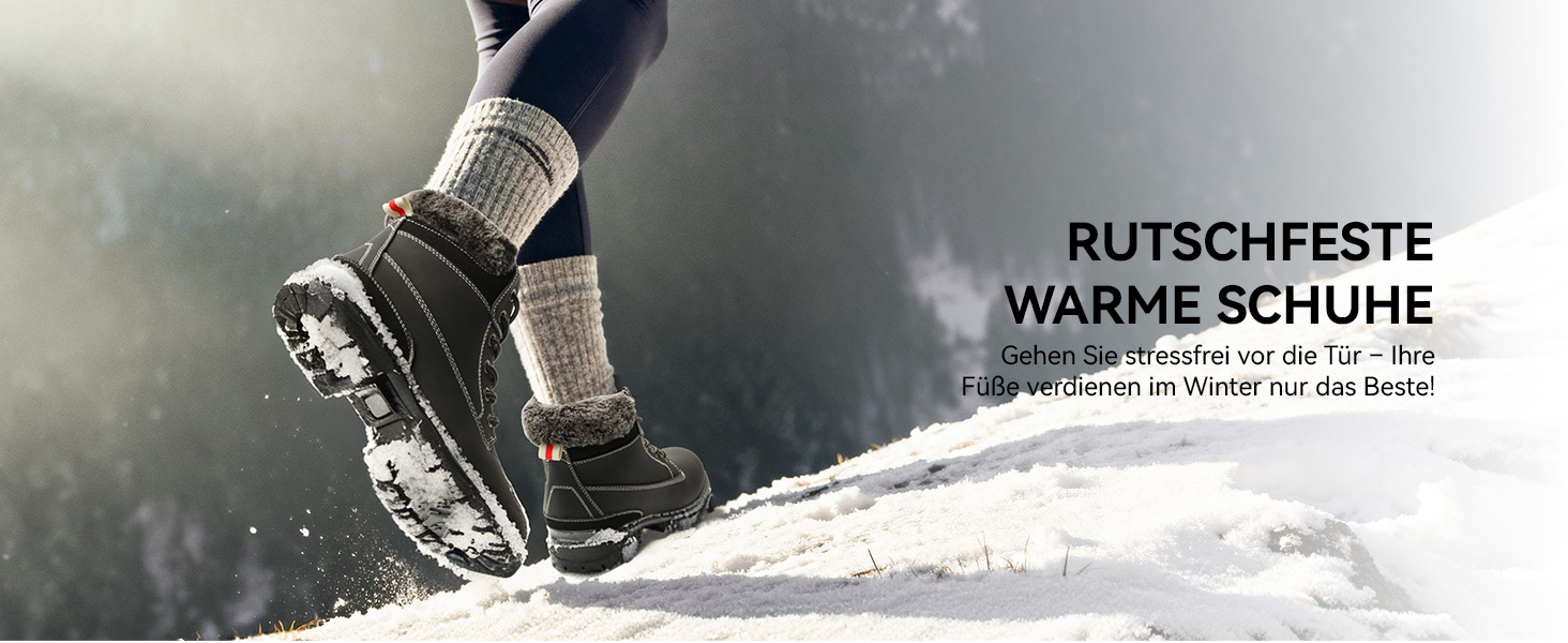 Черевики для ходьби ANJOUFEMME для жінок, зимові черевики, водонепроникні та теплі, для активного відпочинку, трекінгу та зимового хайкінгу, 40 EU, колір: бежевий з хутром