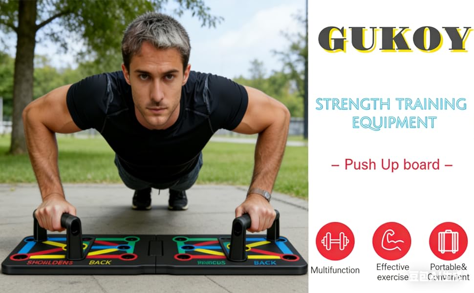 Багатофункціональний тренажер для віджимань 12-в-1 Push Up Board, складаний дошка для тренування м'язів верхньої частини тіла та спалення жиру