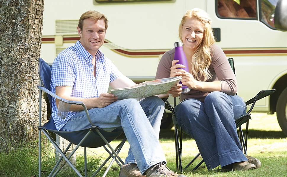 Фляга для води 750 мл, нержавіюча сталь, без BPA, з подвійними стінками, герметична, для спорту, фітнесу, подорожей, кемпінгу, велосипеду, зелений мох (750 мл, Темно-синій-1)