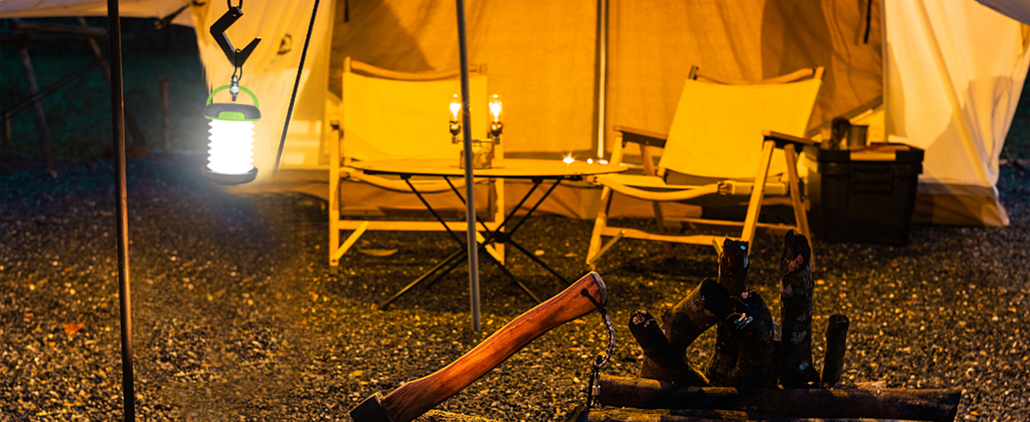 Сонячна кемпінгова лампа LED з акумулятором, 2 способи заряджання (Сонячна/USB), 3 режими світла, включає браслет для виживання з свистком (Жовтий)