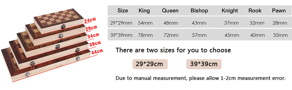 Шаховий набір 3-в-1 – складаний дерев'яний шаховий комплект для подорожей (29*29 см)