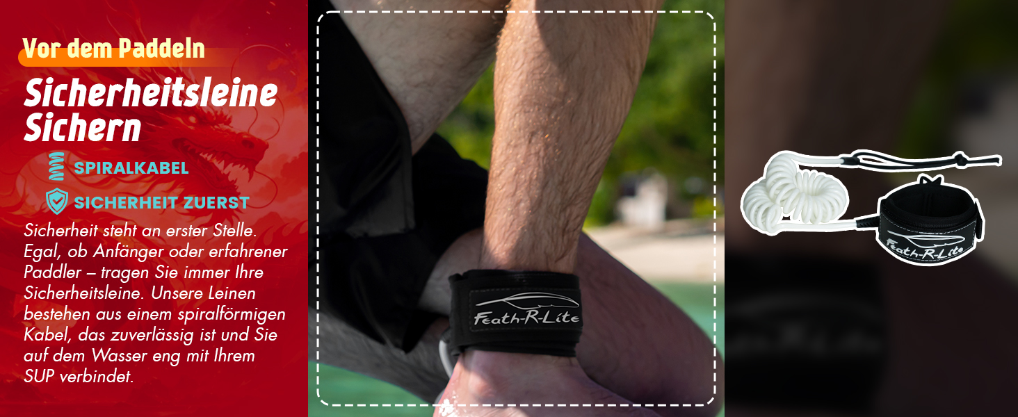 SUP дошка FEATH-R-LITE надувна з насосом, рюкзаком та лішем для дорослих