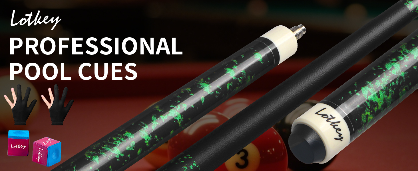 Більярдний кий Horse Billardqueue-Set зі штучним канадським кленом, 58 дюймів, вага 18-21 oz, 2 крейди, для дорослих