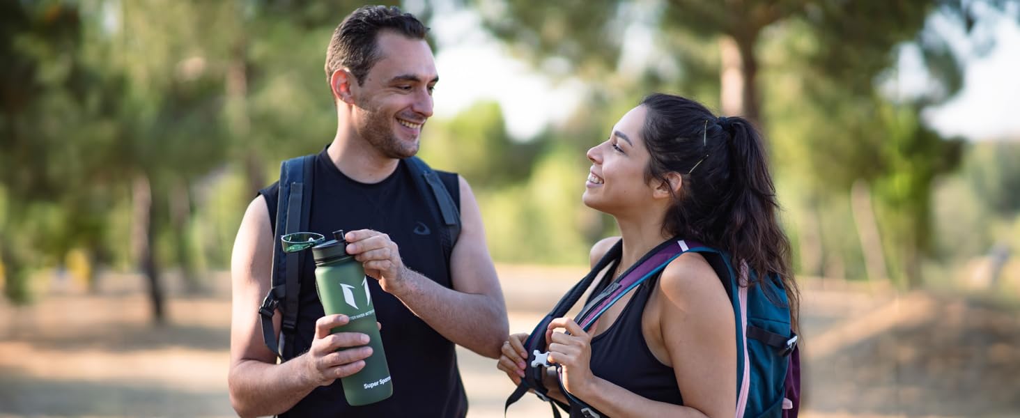 Фляга для води Super Sparrow: Tritan, без BPA, 350/500/750/1000 мл - для спорту, велосипеда, фітнесу, університету, подорожей