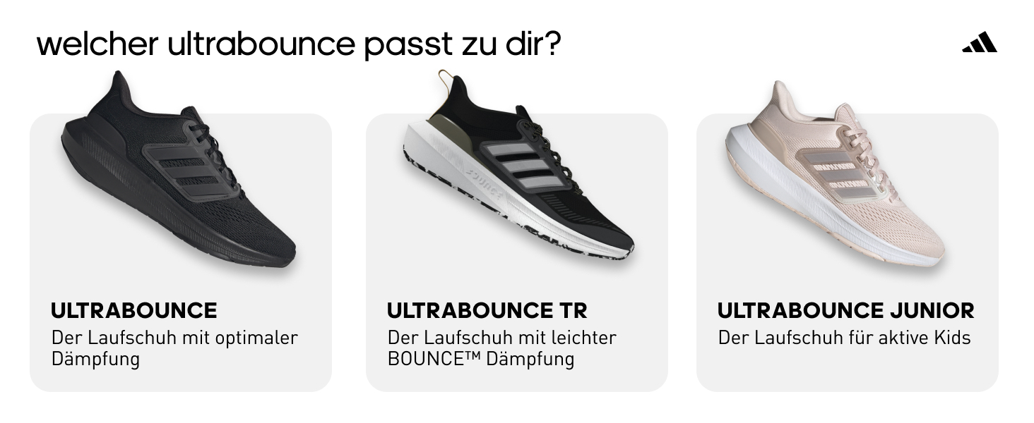 Дитячі кросівки Adidas Ultrabounce Junior - для бігу (36 2/3 EU, чорний/чорний/карбон)