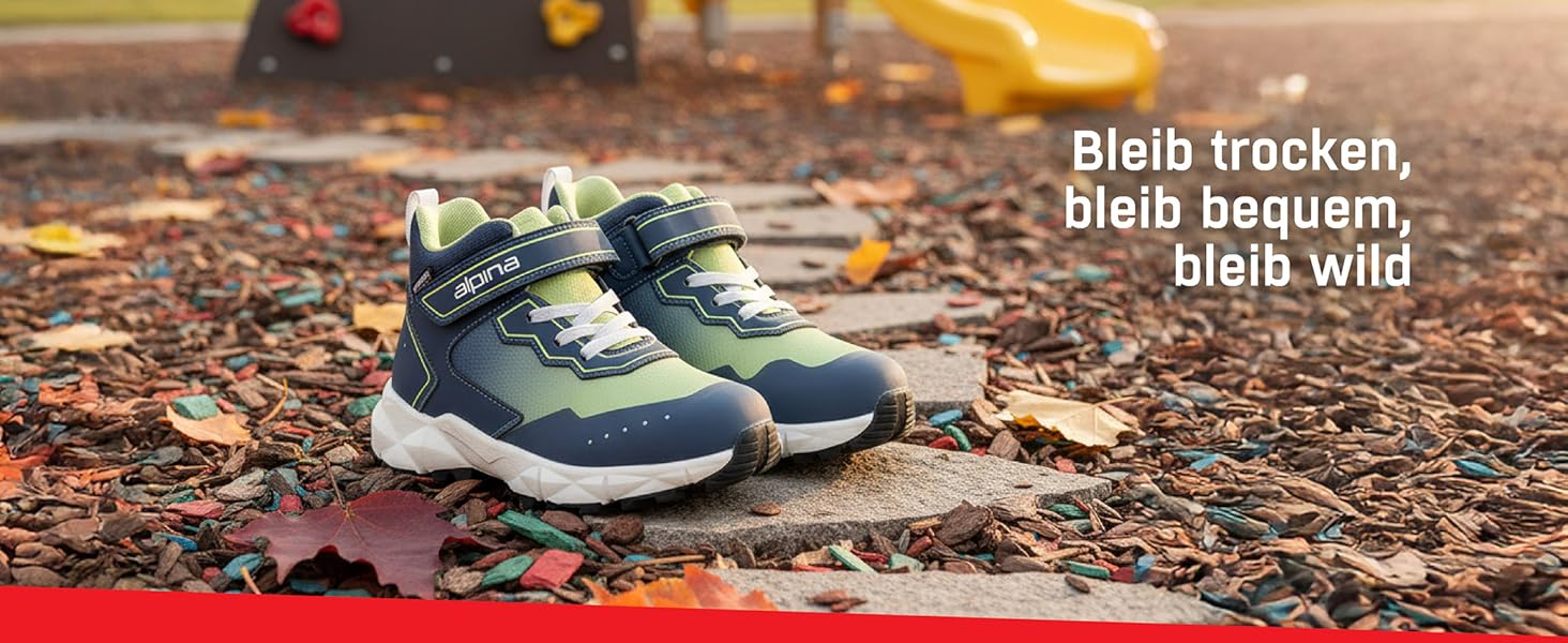 Дитячі трекінгові черевики Alpina Breeze Jr Mid – водонепроникні, з мембраною Alpitex та антиковзкою підошвою, розміри 36-39