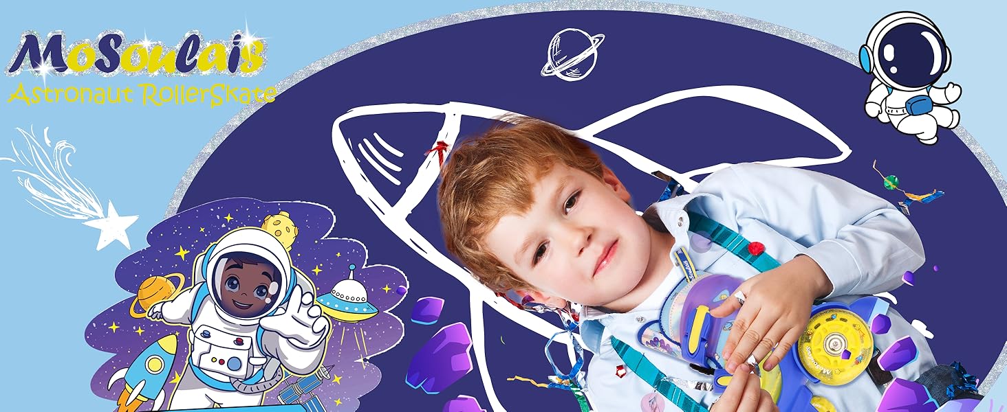 Дитячі ролики Kinder Rollschuhe для дівчаток та хлопчиків, ролики Єдиноріг/Морська русалка, світлові колеса, 4 розміри, регульовані, для початківців, подарунок на Новий рік/День народження (S(31~34), Колір: блакитний)