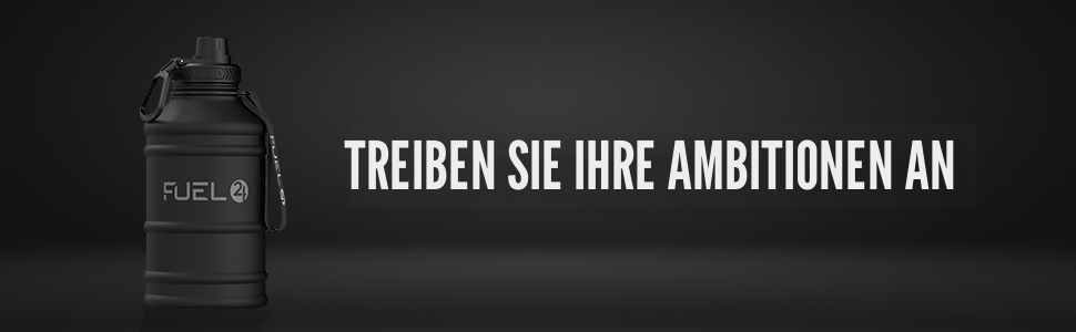 Металева пляшка для води Extra Stark 1.3L та 2.2L - Без витоку, BPA-Free - Міцна пляшка для спортзалу, спорту та дорослих (1300 мл, Чорний)