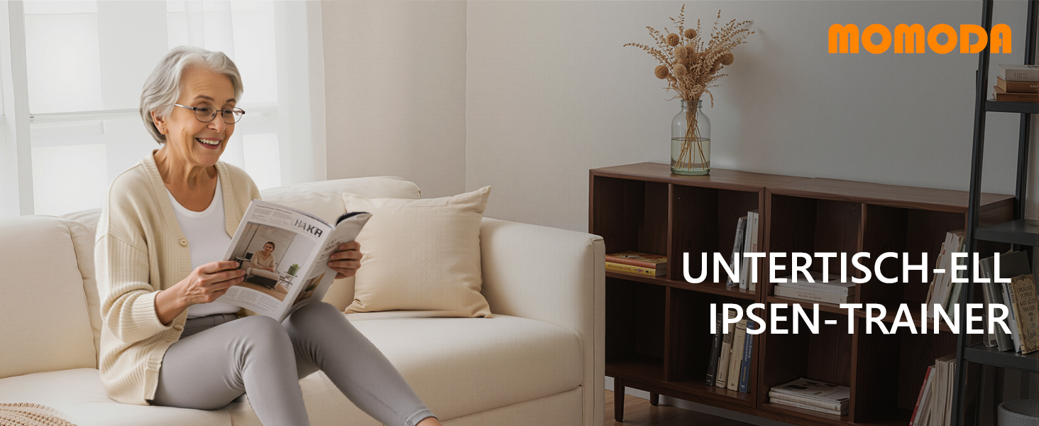 MOMODA Міні електричний тренажер для дому, компактний еліптичний тренажер під стіл, дисплей, 12 швидкостей, тихий та портативний, для дорослих та людей похилого віку