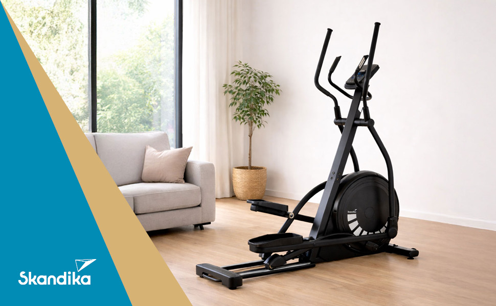 Еліптичний тренажер Skandika Crosstrainer Carbon P23: 23 програми, 16 рівнів, компактний, тихий, сумісний з Kinomap App, до 135 кг