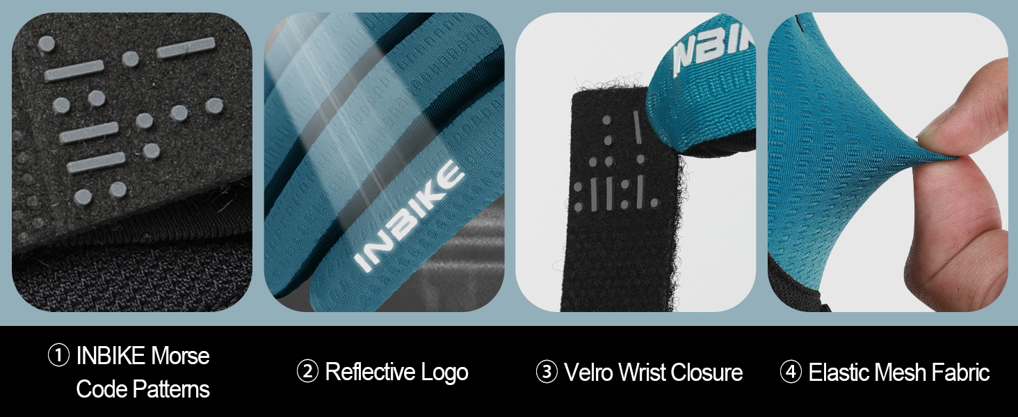 Велосипедні рукавички INBIKE для чоловіків, чорні, розмір L, 2 пальці, сенсорний екран, зносостійкі, дихаючі, світловідбиваючі