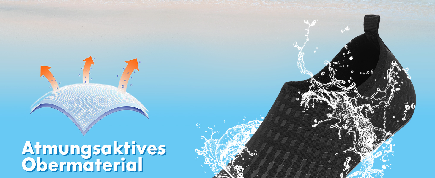 Водні черевики Sixspace для чоловіків та жінок. Дихаючі плавальні черевики для пляжу, дайвінгу, йоги та спортзалу. Розміри 34-47. Чорний.