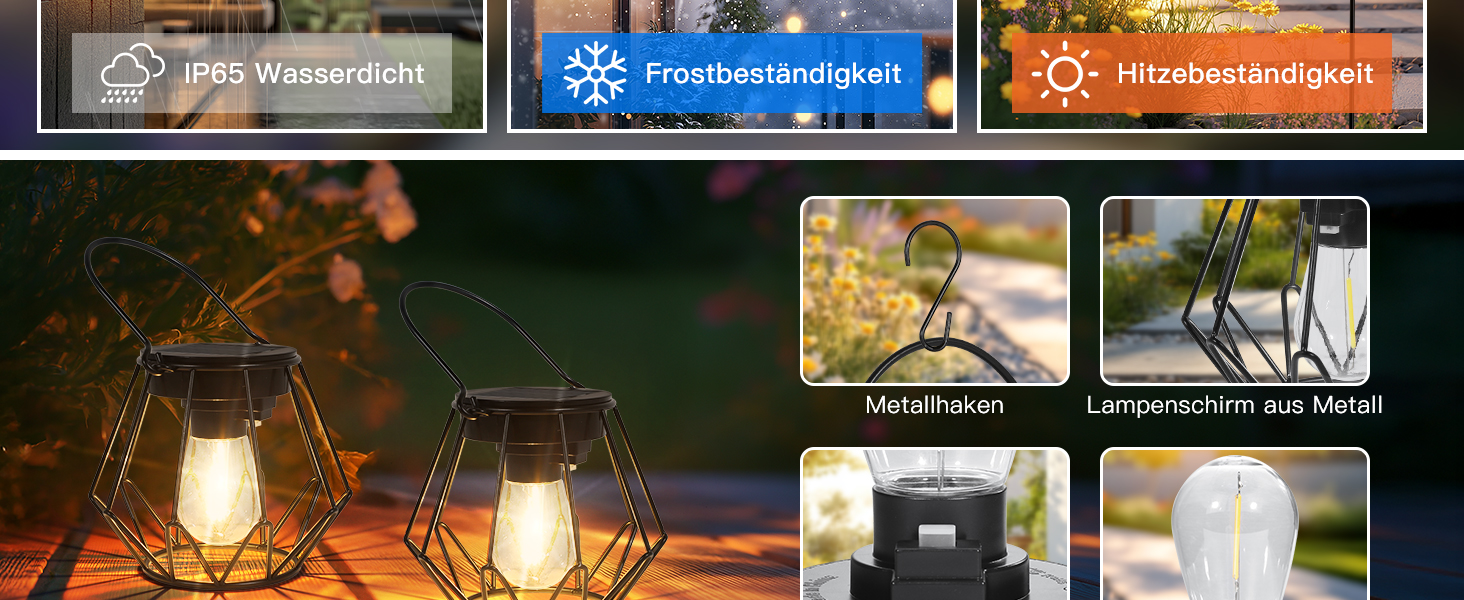 Сонячні лампи для саду на сонячних батареях, 2 шт. Водонепроникні металеві ліхтарі для вулиці, LED, IP65, чорний, V-подібні