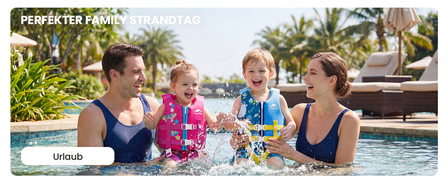 Дитячий рятувальний жилет Gogokids Float Jacket для плавання (2-9 років, 15-35 кг, червоний, розмір M)