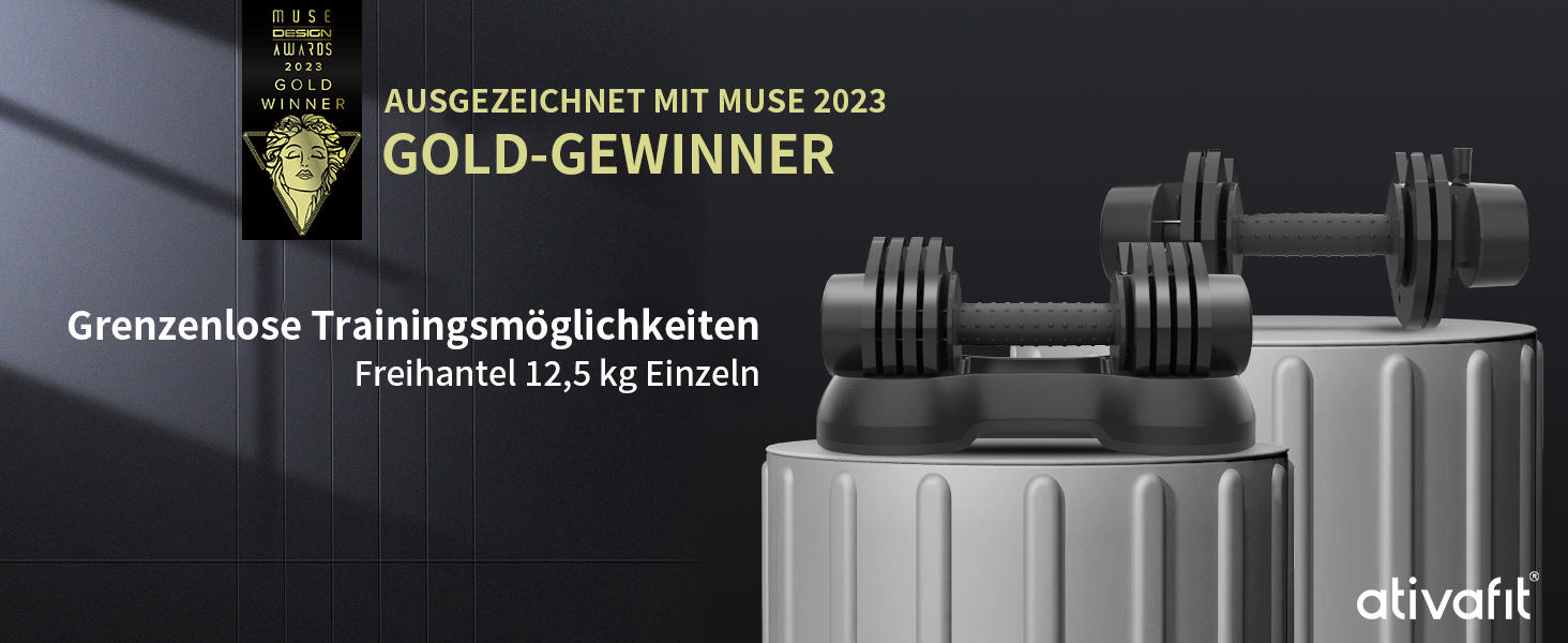 Регульовані гантелі ATIVAFIT з антиковзким покриттям та підставкою – для дому, фітнесу та тренувань (1/2 шт)