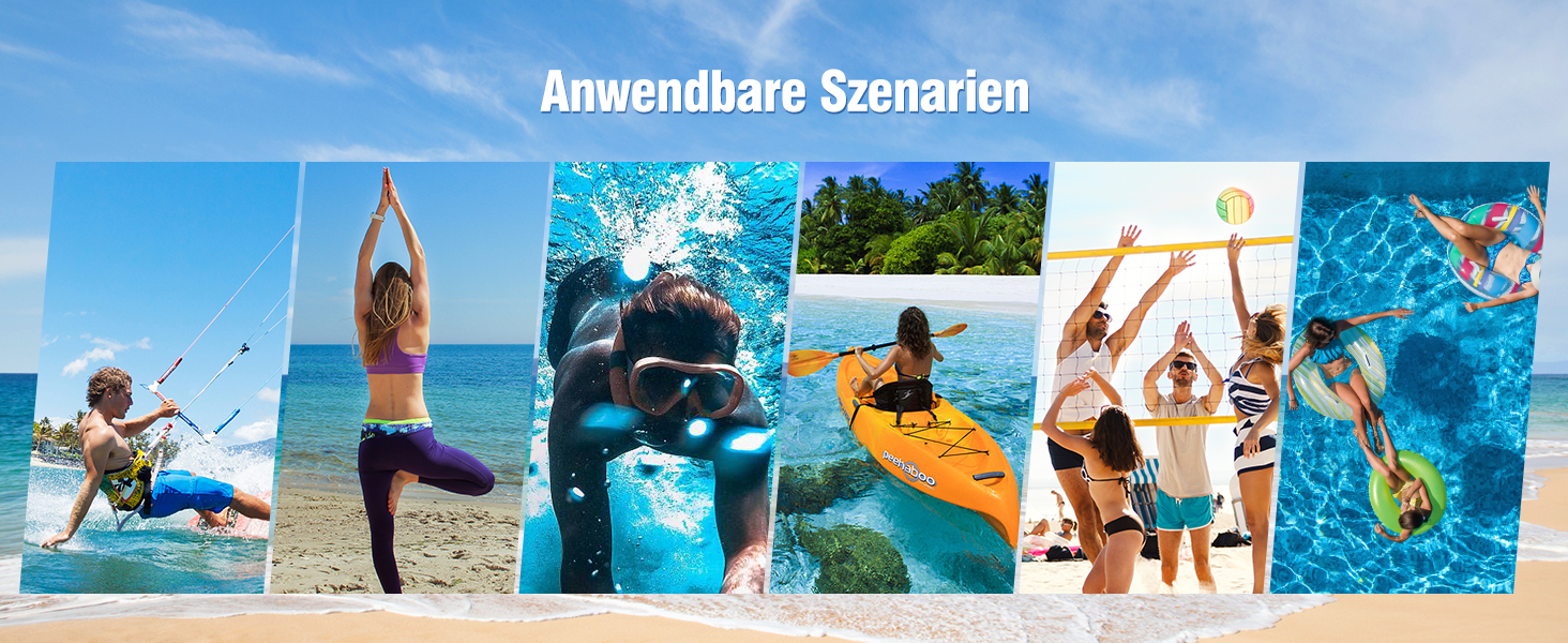 Шкарпетки для плавання Sixspace: жіночі шкарпетки для басейну, пляжу, моря та водних видів спорту (чорний, 38 EU)