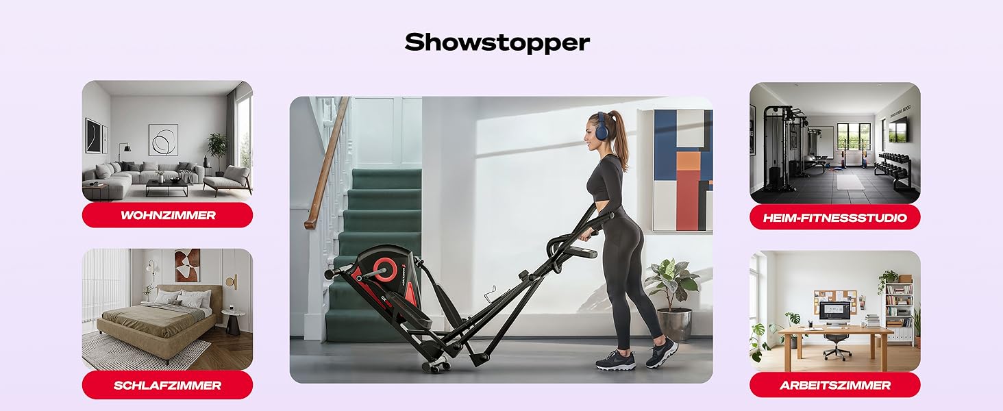 Еліптичний тренажер Sportstech CX608 Silver: тихий, з 8 рівнями опору, LCD-дисплеєм та Bluetooth