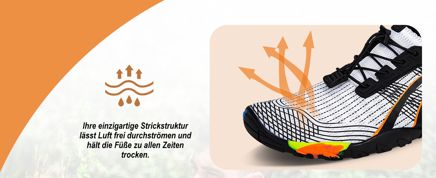 Шкарпетки для плавання IceUnicorn: аквашузи для жінок та чоловіків, швидко сохнуть, для серфінгу, 43 EU, білі та помаранчеві