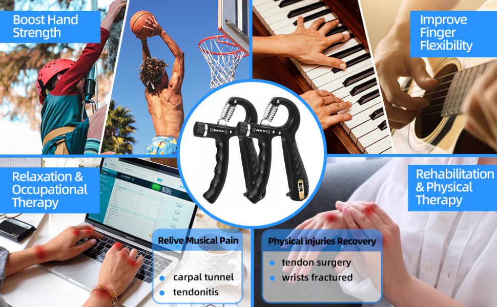 Набір для тренування кисті рук 2 шт. з регулюванням ваги 10-100 кг - для розвитку сили, реабілітації та м'язів рук