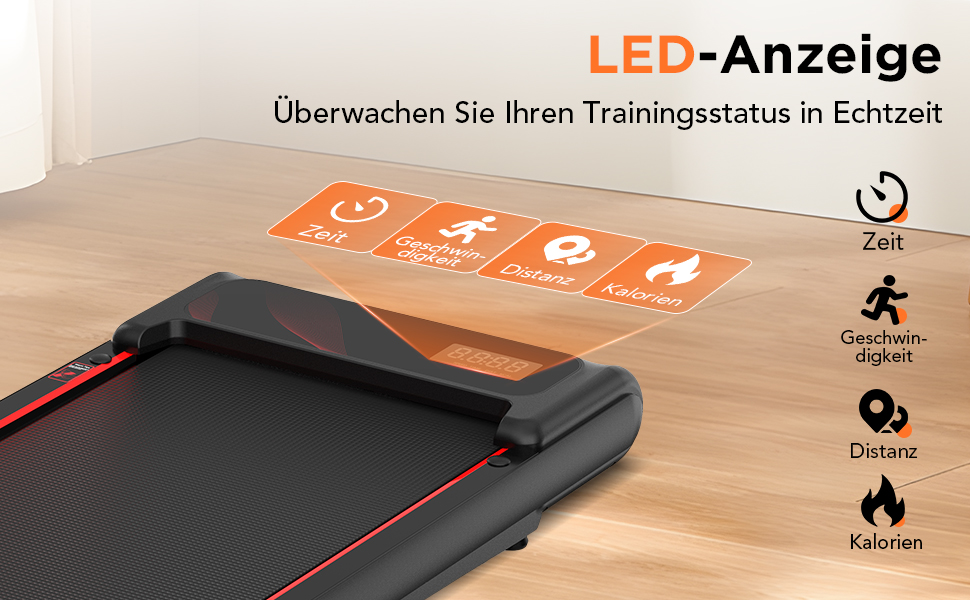 Біговий тренажер LIKESPORTING: компактний, з регулюванням нахилу, тримачем для планшета та пультом керування. Для дому та офісу, чорний