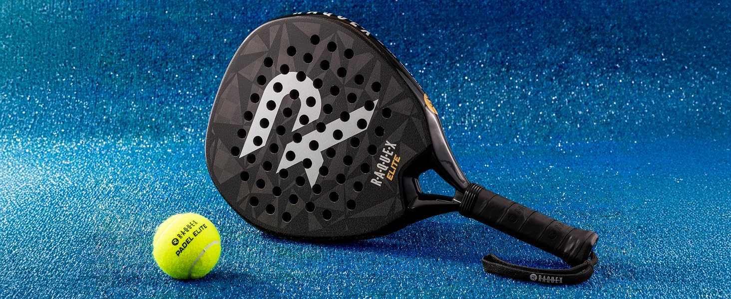 Ракета для падел Raquex Elite 18K Carbon – Професійна, Діамантова форма, Eva 15 Foam