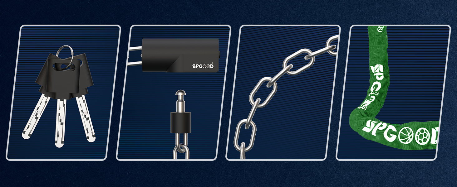 Надійне велозамкoк з 3 ключами, 90 см, проти крадіжок. Захист для велосипеда, електросамоката, електробіка, MTB, мотоцикла, вантажного велосипеда. Водостійкий, чорний (870 мм)