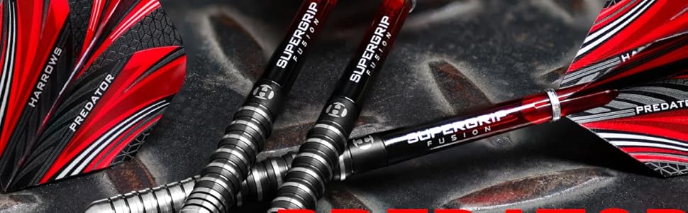 Набір дротиків Harrows Supergrip Ultimate 24 г з вольфрамовим наконечником та чохлом Blaze, 20 шт.