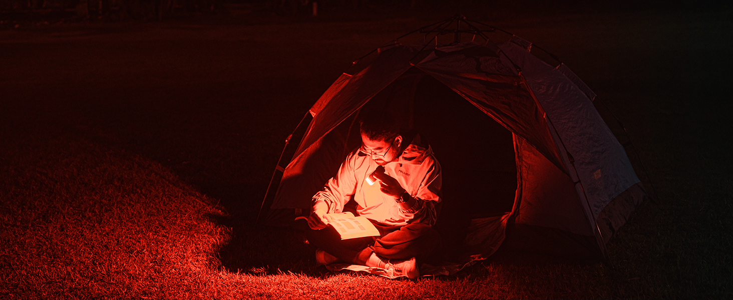 WUBEN X4 Mini LED ліхтарик з RGB підсвічуванням, 1500 люменів, IP68, тактичний ліхтарик для кемпінгу та надзвичайних ситуацій (червоний)