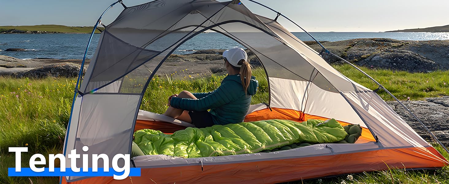 Каремат туристичний самонадувний Hioutdoor 10 см, ультралегкий, з насосом-пресом, для кемпінгу, трекінгу, пляжу, рюкзака, намету, сірого кольору