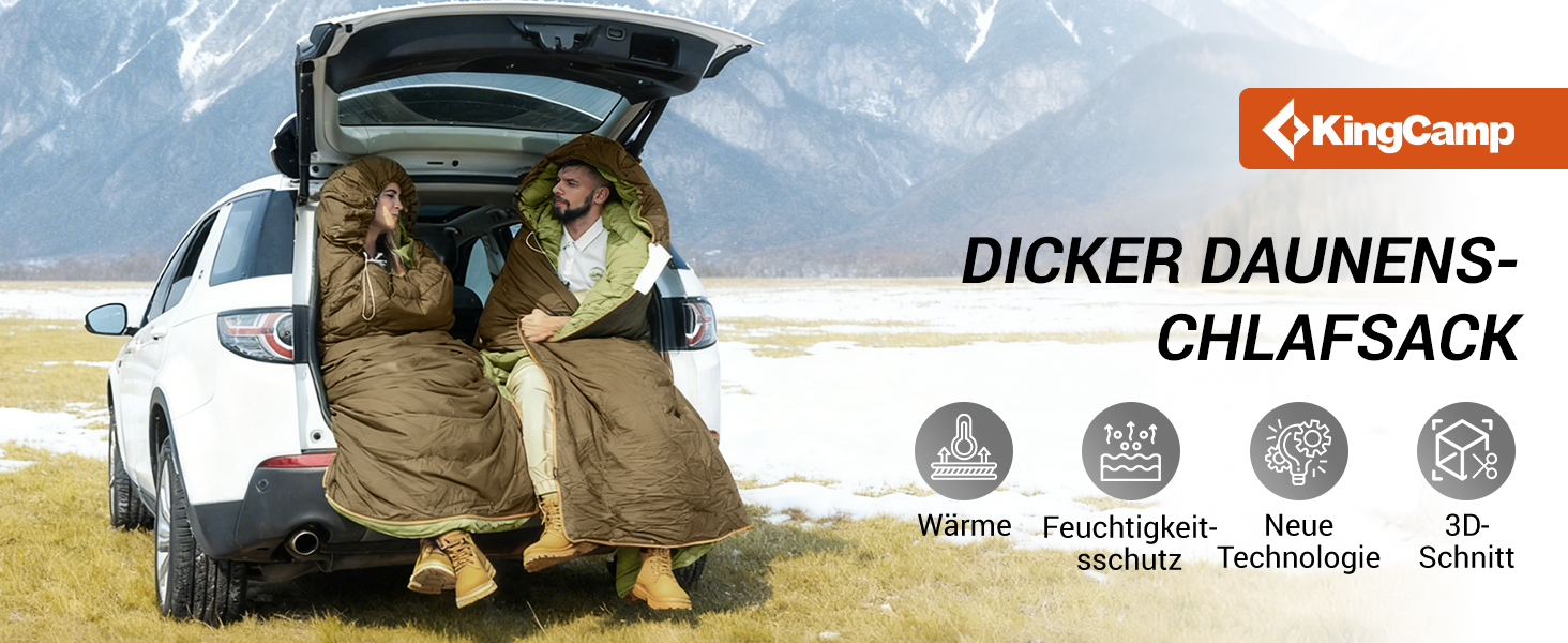 Сплячий мішок KingCamp для дорослих, 3 в 1, XXL, бавовна, фланель, теплий, знімний ковдру, Coldmaster (1200г)