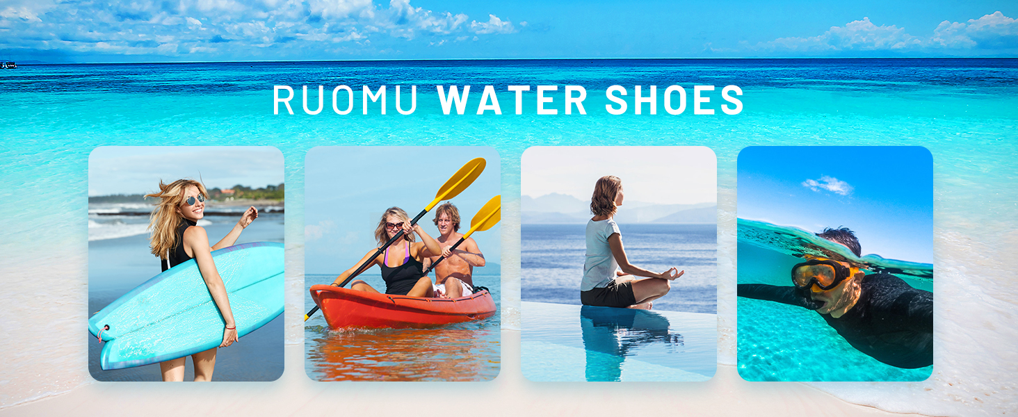 Чоловічі та жіночі аквашузи для плавання та відпочинку на пляжі. Легкі, швидковисихаючі, з антиковзким покриттям. Розмір 41 EU, чорний колір