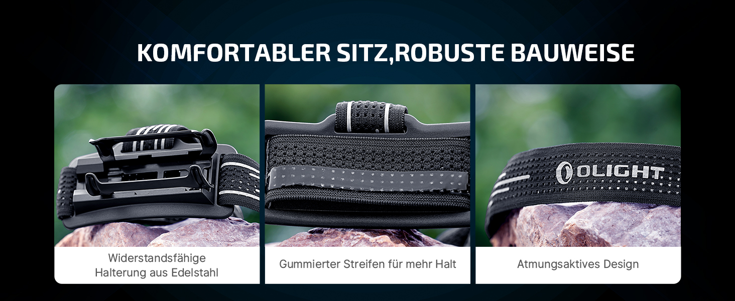 OLIGHT Perun 3 - LED налобний ліхтар, 3000 люмен, 7 режимів, сенсор, червоне світло, водонепроникний IP68, для кемпінгу, риболовлі, полювання (зелений)