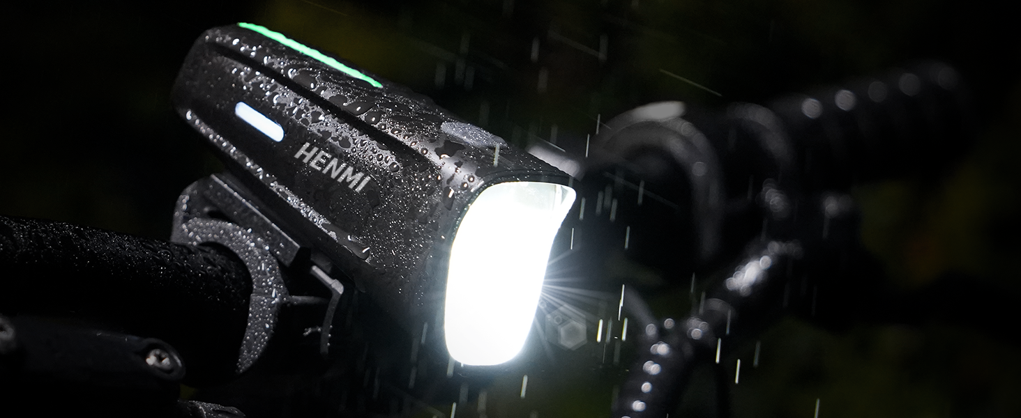LED фара для велосипеда Henmi, StVZO сертифікована, USB зарядка, 2 режими освітлення, IPX5 водонепроникність, 100 люкс