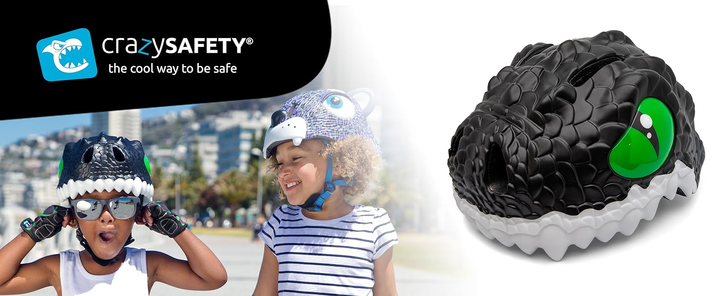 Дитячий велосипедний шолом Crazy Safety 3D тваринка, рожевий леопард, 49-55 см, легкий і регульований, для дітей 2-7 років, для велосипеда, самоката, скейтборда, роликів