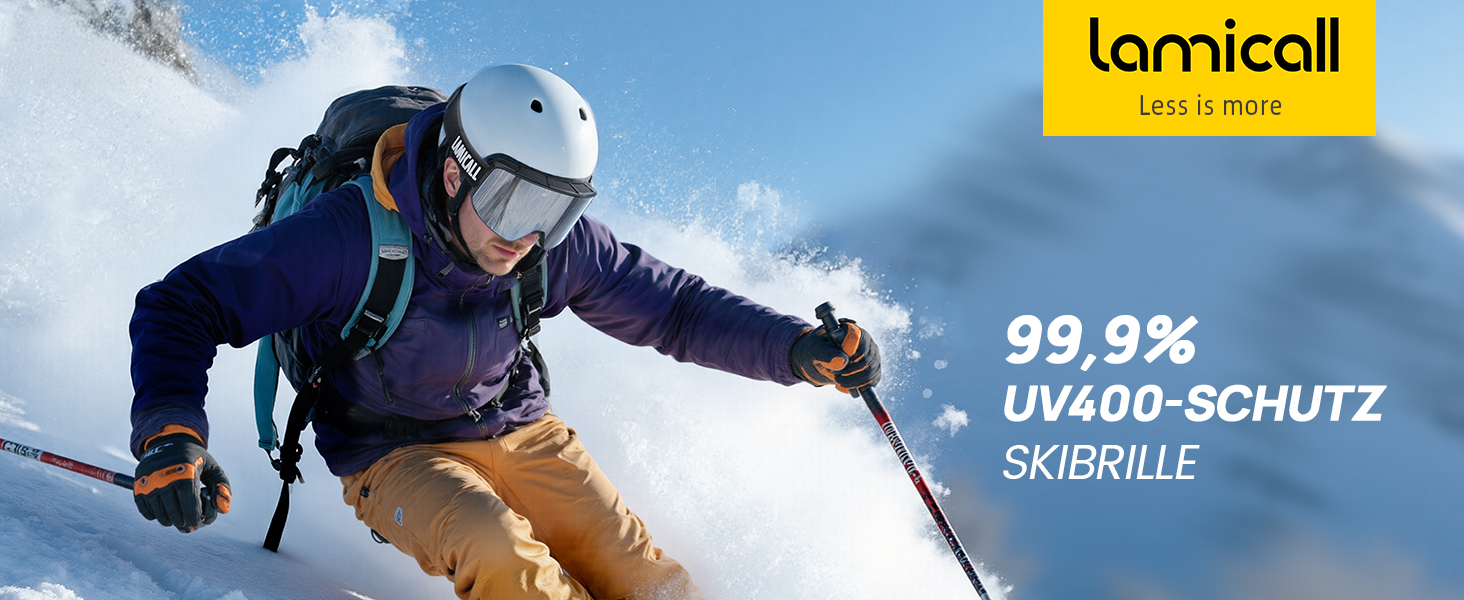 Ламiкалл Скi-окуляри для жінок, сноуборд окуляри для чоловіків - [Патентна антизапаржувальна технологія] Дзеркальні скі-окуляри для носіїв окулярів, захисні окуляри для сноуборду Ultra HD, снігові окуляри UV400 з захистом від відблисків - чорна рамка - сріблясте скло (VLT: 8%)
