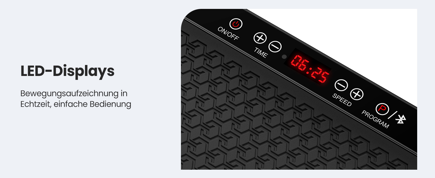 Віброплатформа для фітнесу з 200 рівнями інтенсивності, 9 програмами, Bluetooth, пульт, резинки, до 200 кг, для дому