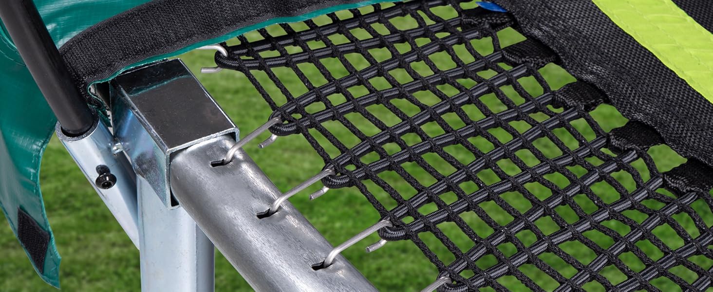 Трамплін KINETIC SPORTS 'Bungee Safety Elite' Ø 244/305/366 см - AirMAXX, для дітей та дорослих, Outdoor, зелений