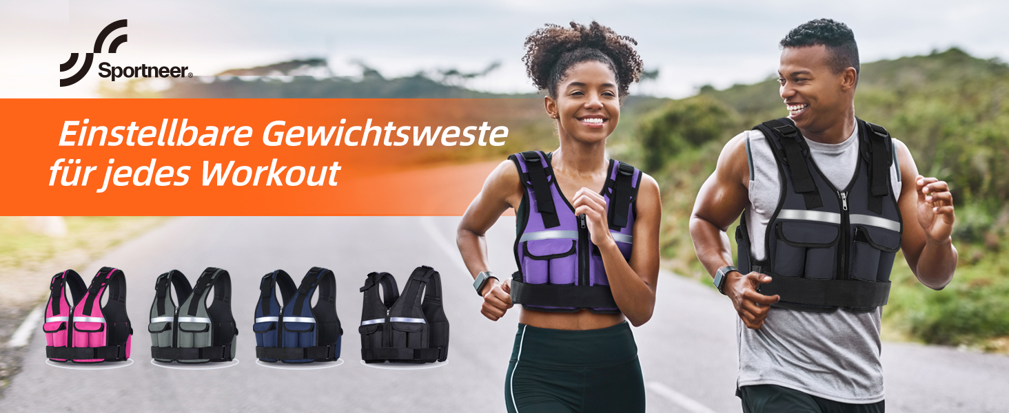 Вага для тренувань Sportneer, 0.9-8 кг, регульована, чорна