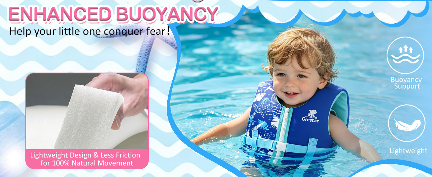 Дитячий рятувальний жилет Kinder Schwimmweste Neopren (2-9 років, 15-35 кг, M, блакитний)